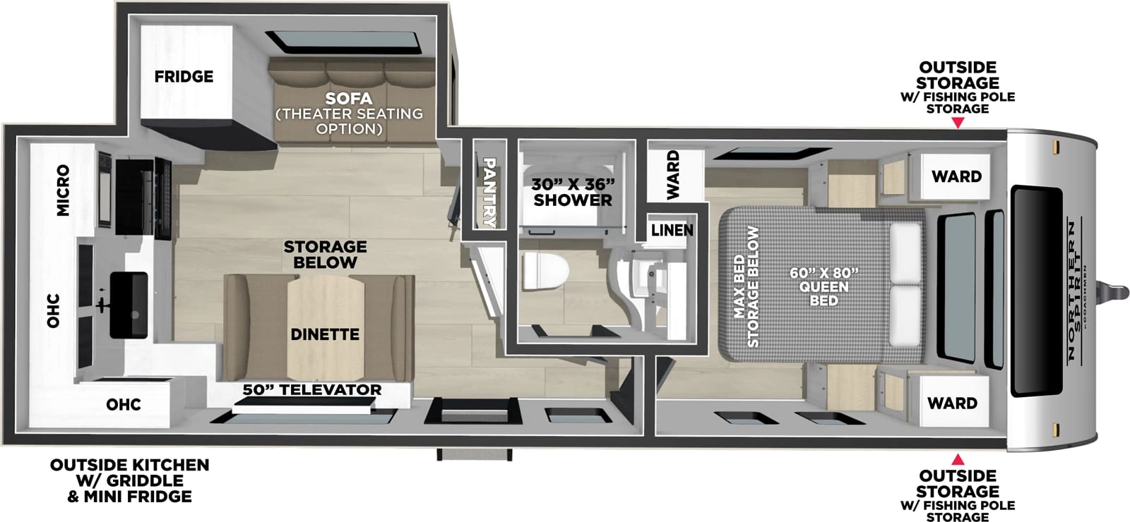 Northern Spirit 2560RK floorplan