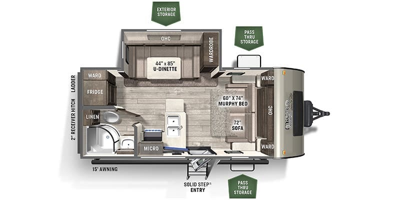 2022 Micro Lite 21DS Floorplan