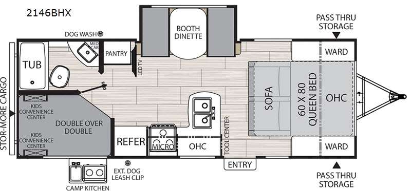2024 Northern Spirit XTR 2146BHX Floorplan