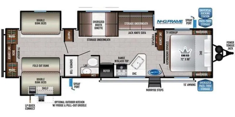 2025 Della Terra 323QB floorplan