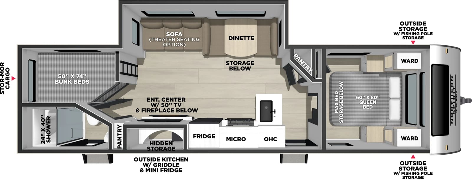 Northern Spirit 2963BH floorplan