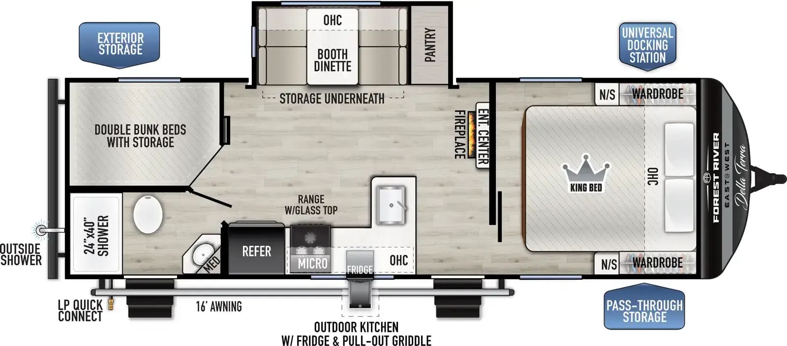 2027 Della Terra 241BH Floorplan